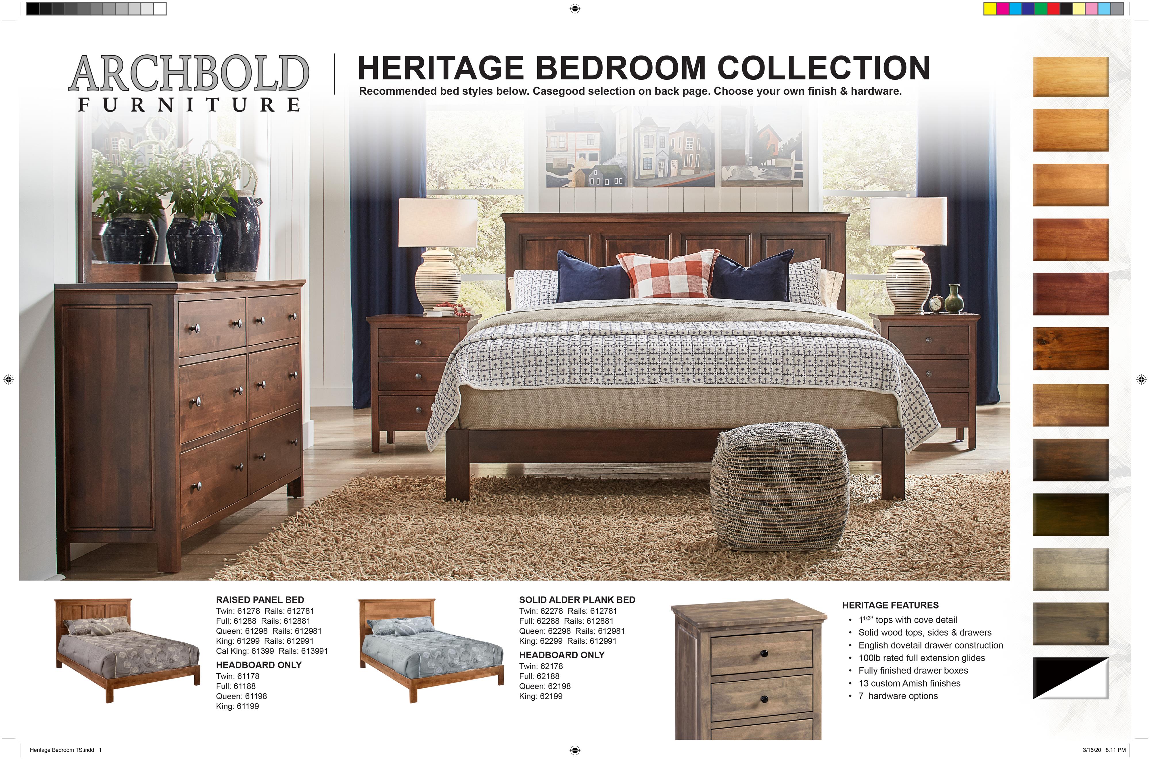 Archbold Furniture Alder Heritage American Made 10 Drawer Dresser